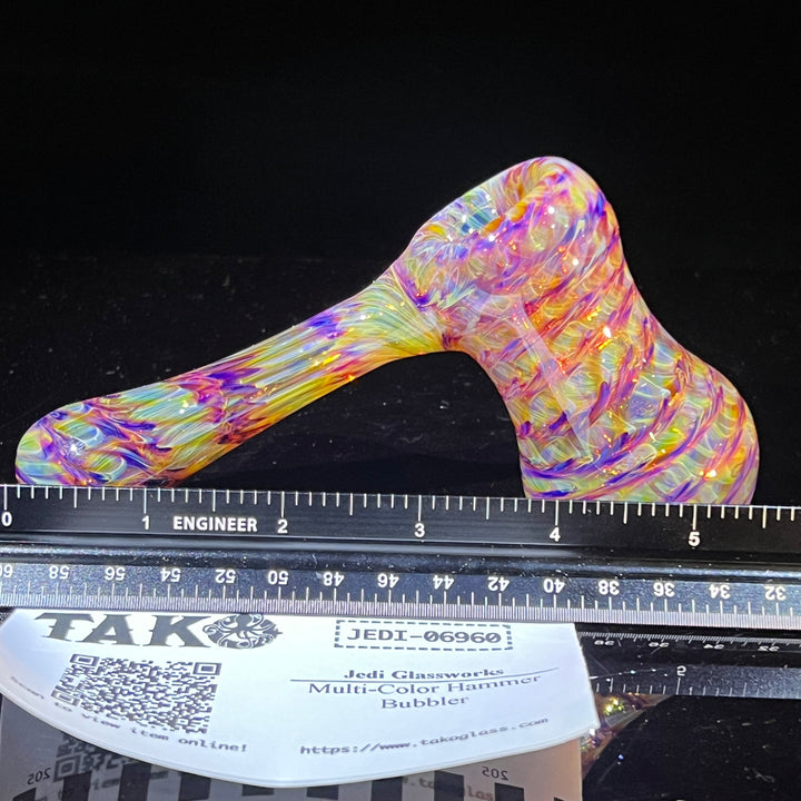 Multi-Color Hammer Bubbler Glass Pipe Jedi Glassworks   