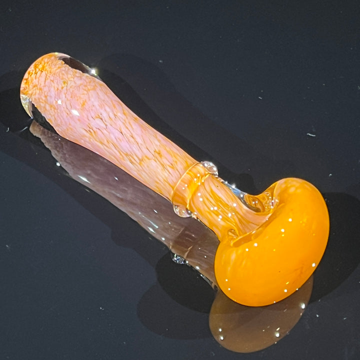 Orange Sherbert Frit Pipe Glass Pipe Beezy Glass