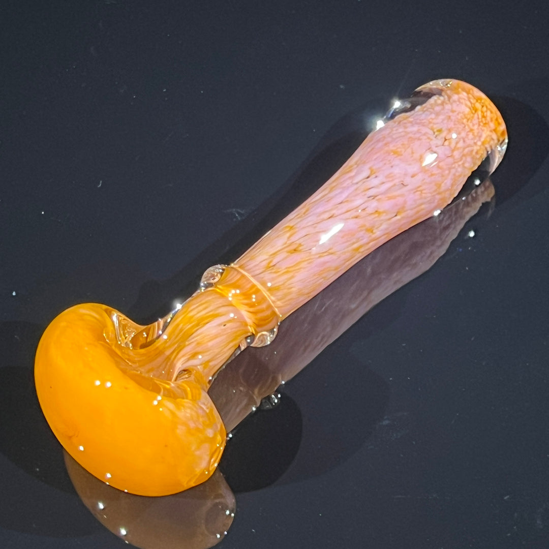 Orange Sherbert Frit Pipe Glass Pipe Beezy Glass