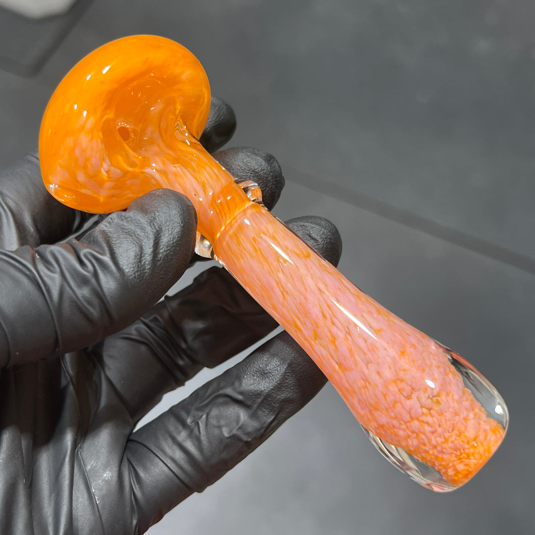 Orange Sherbert Frit Pipe Glass Pipe Beezy Glass