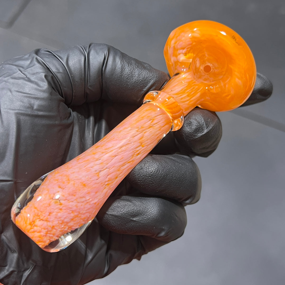 Orange Sherbert Frit Pipe Glass Pipe Beezy Glass