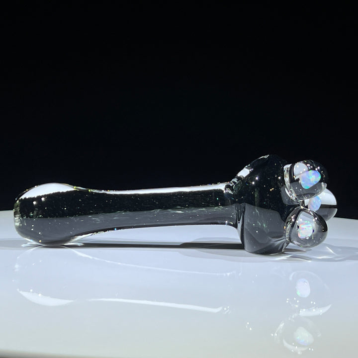 Black Triple Opal Pipe Glass Pipe Beezy Glass