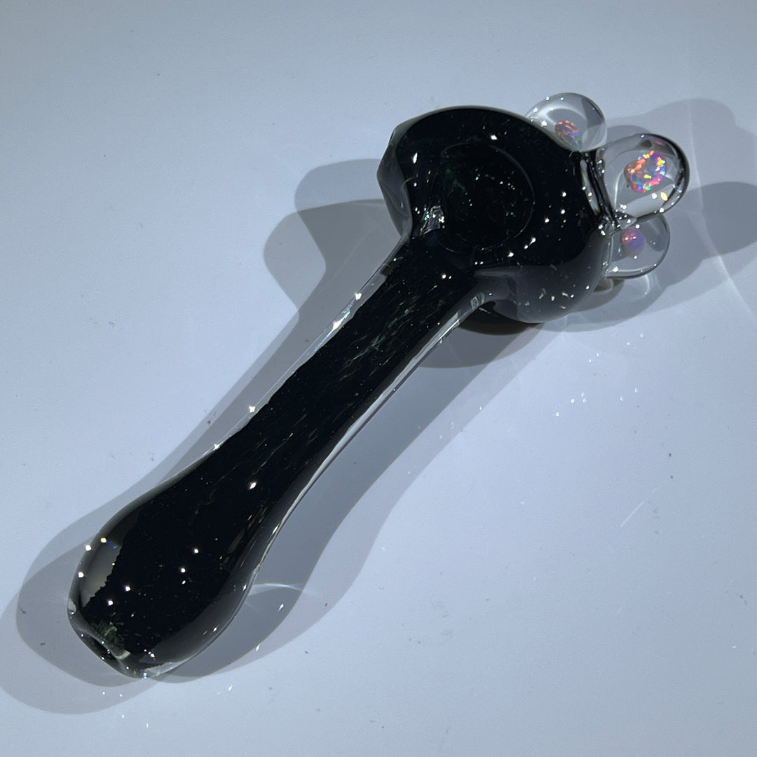 Black Triple Opal Pipe Glass Pipe Beezy Glass