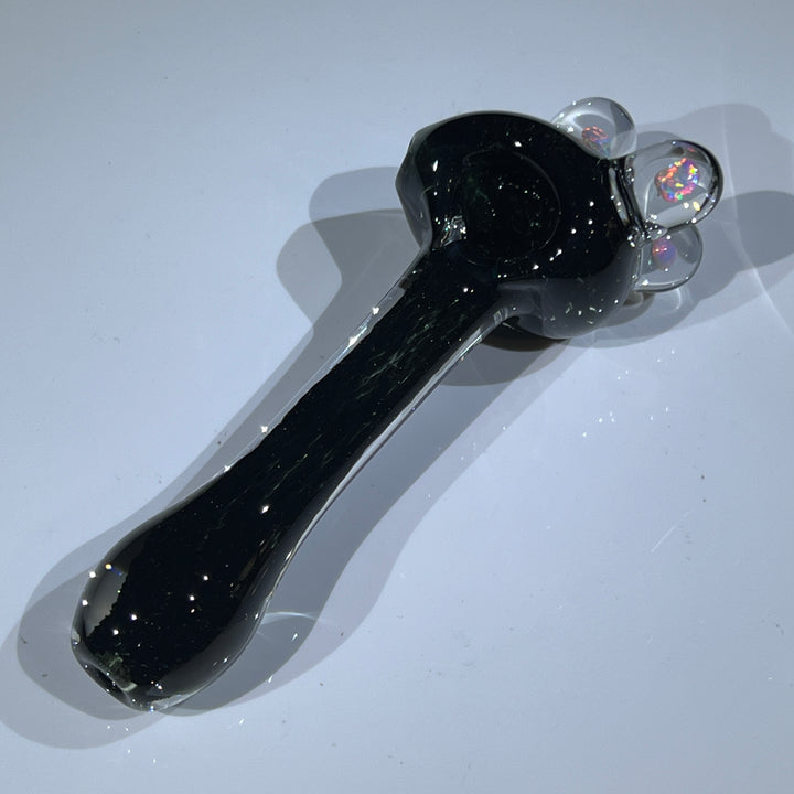 Black Triple Opal Pipe Glass Pipe Beezy Glass