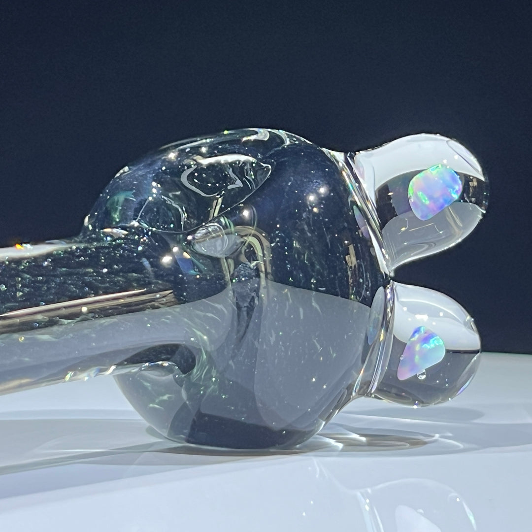 Black Triple Opal Pipe Glass Pipe Beezy Glass