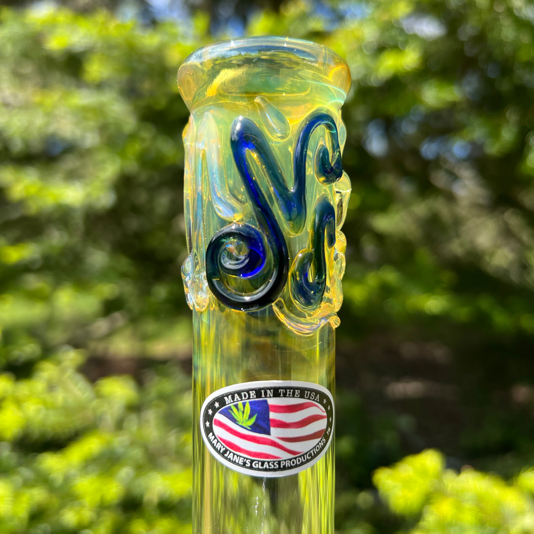 9.5" Fumed Twist Beaker Bong Glass Pipe Mary Jane's Glass   