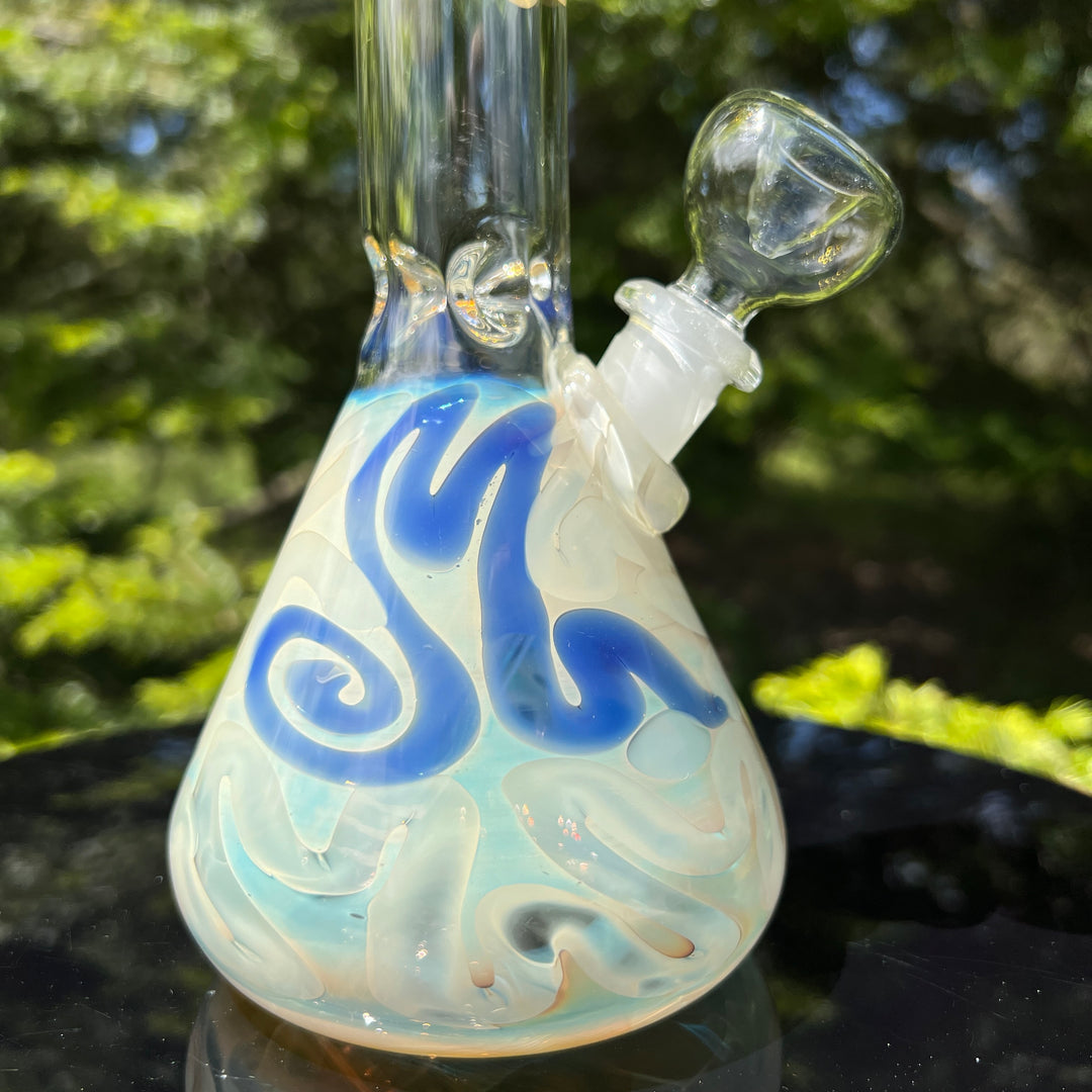 9.5" Fumed Twist Beaker Bong Glass Pipe Mary Jane's Glass   