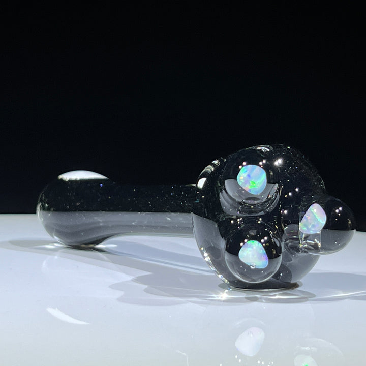 Black Triple Opal Pipe Glass Pipe Beezy Glass