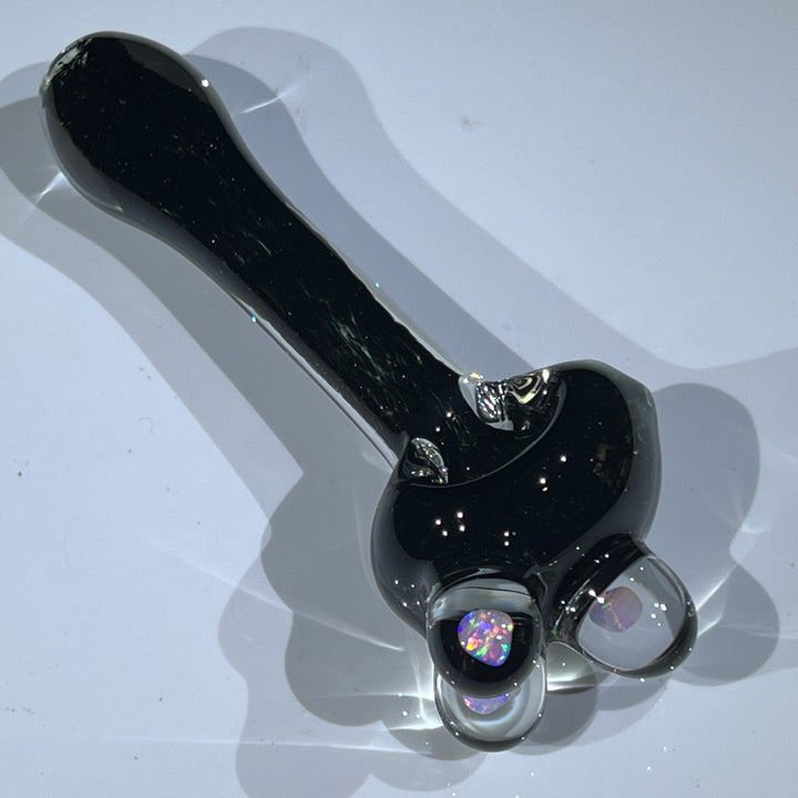 Black Triple Opal Pipe Glass Pipe Beezy Glass