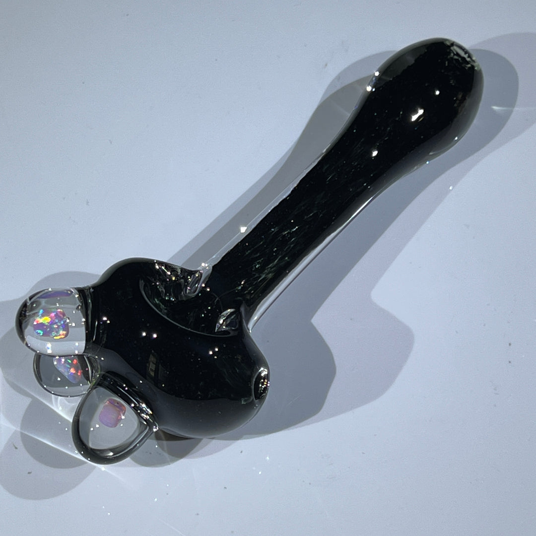 Black Triple Opal Pipe Glass Pipe Beezy Glass