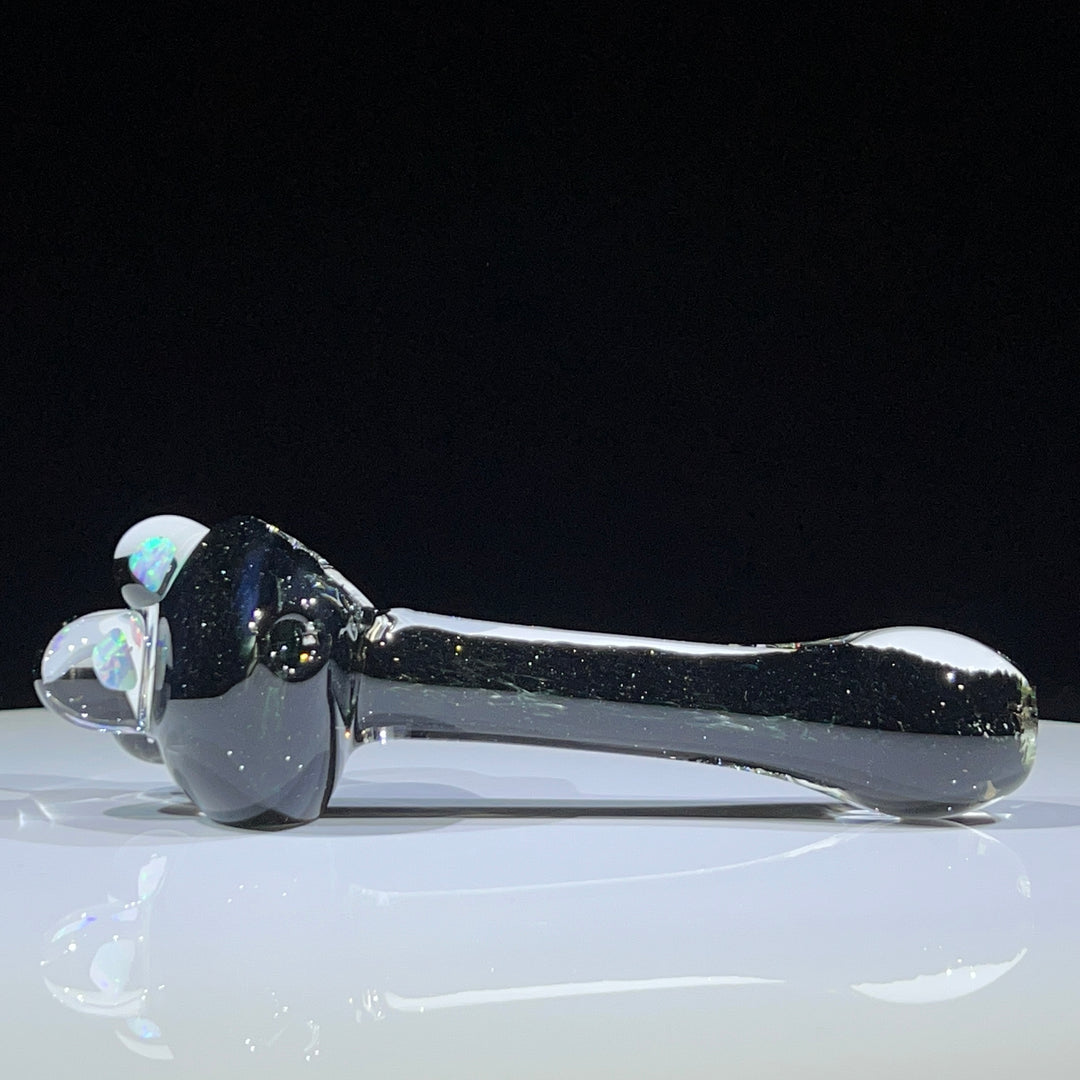 Black Triple Opal Pipe Glass Pipe Beezy Glass