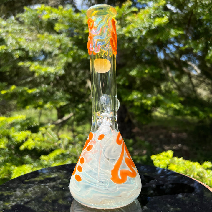 9.5" Fumed Twist Beaker Bong Glass Pipe Mary Jane's Glass   