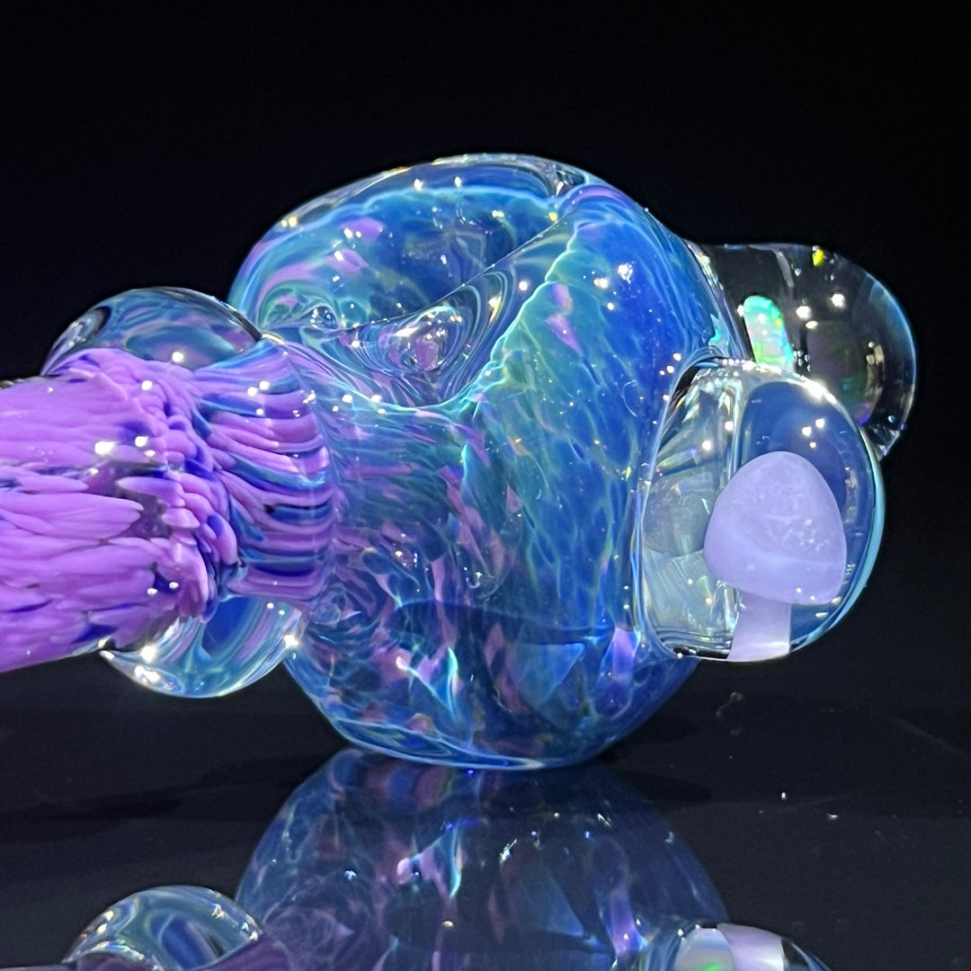 Grape Mushroom Pipe with Opal Glass Pipe Beezy Glass