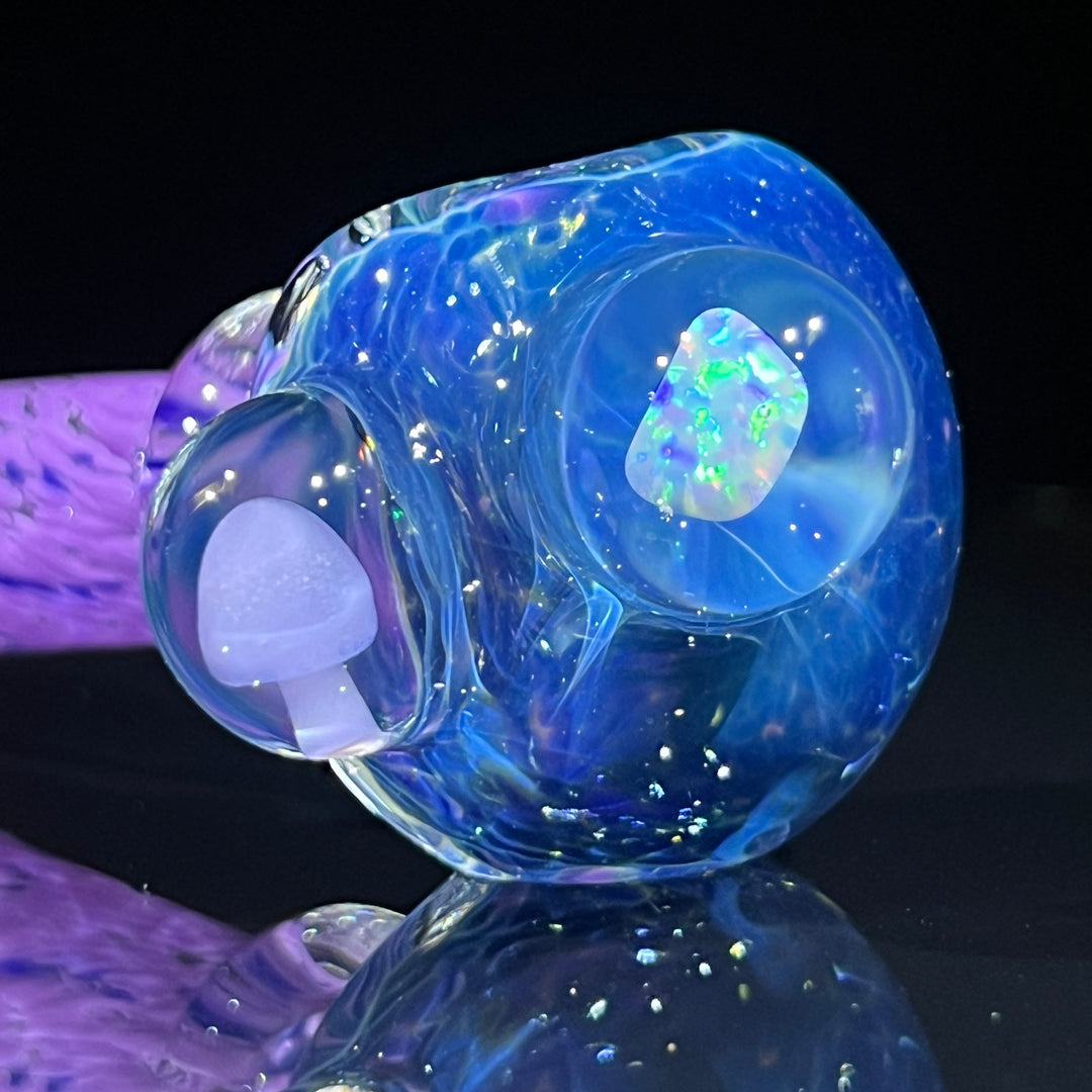 Grape Mushroom Pipe with Opal Glass Pipe Beezy Glass