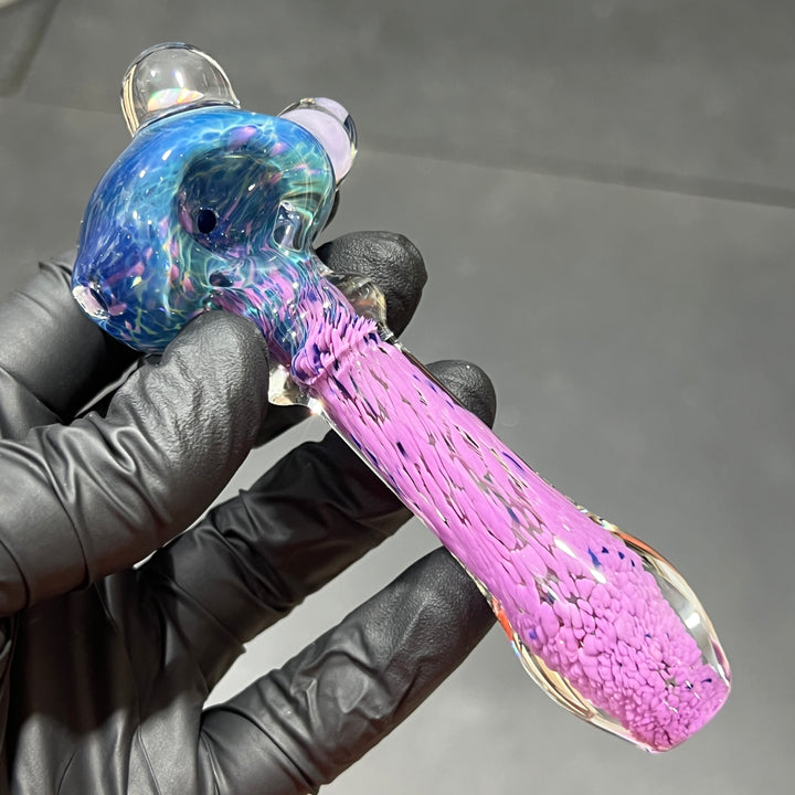 Grape Mushroom Pipe with Opal Glass Pipe Beezy Glass