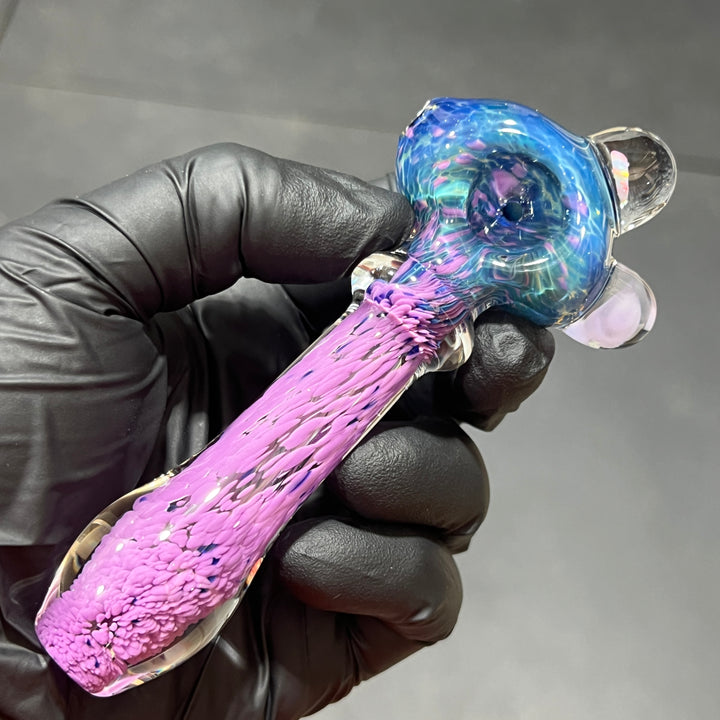 Grape Mushroom Pipe with Opal Glass Pipe Beezy Glass