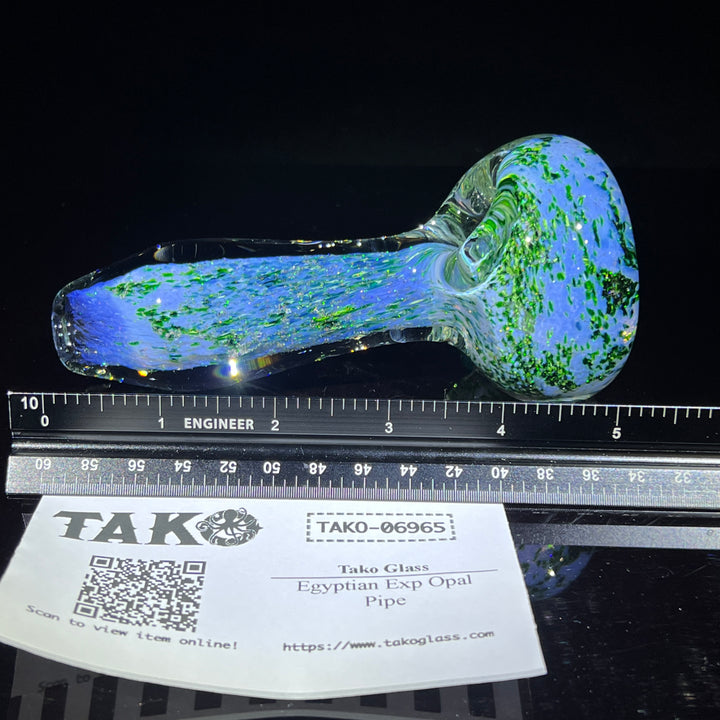 Egyptian Exp Black Neo Opal Pipe Glass Pipe Tako Glass   