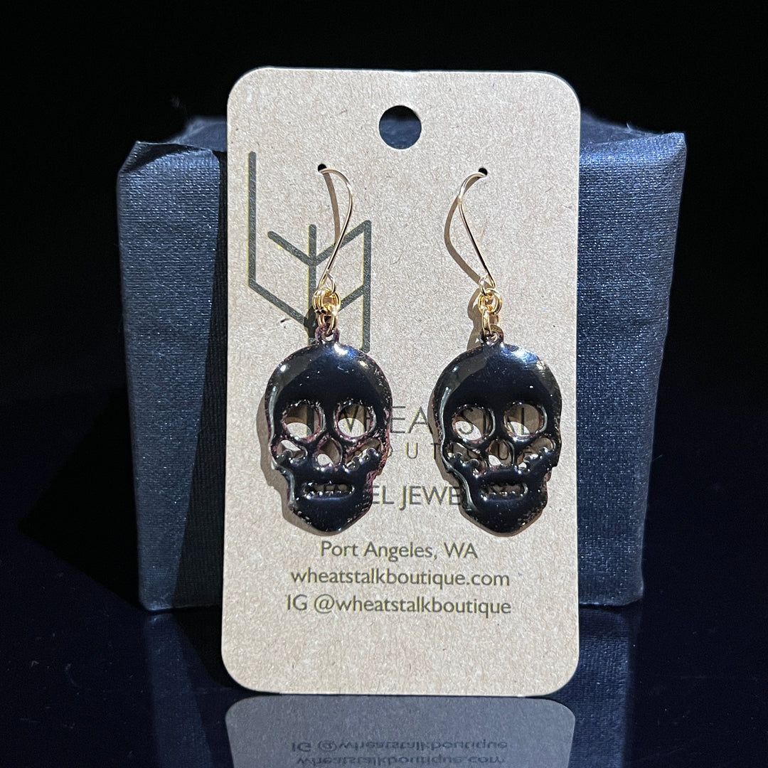 Skull Earrings Accessory Wheat Stalk Boutique   