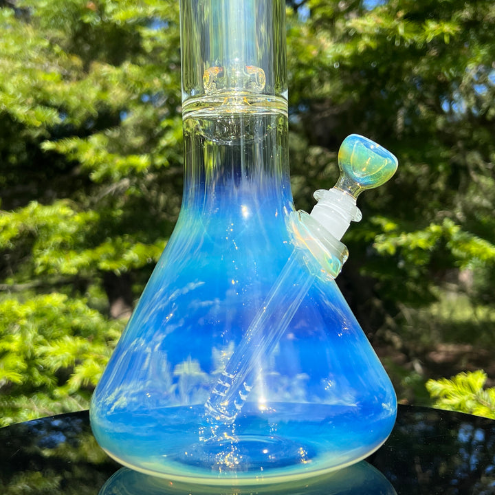 16" Fumed Double Perc Beaker Bong Glass Pipe Mary Jane's Glass   