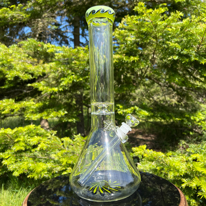 15" Swirl Beaker Bong Glass Pipe Mary Jane's Glass   