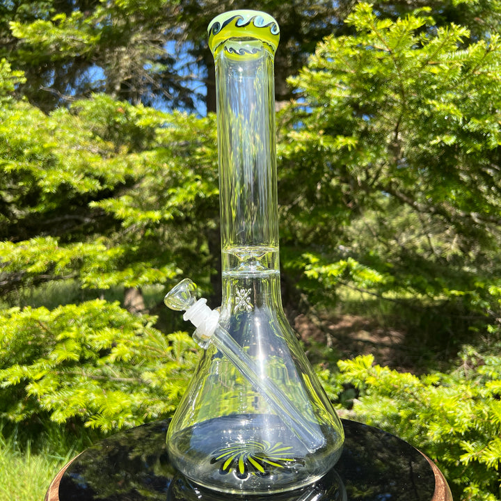 15" Swirl Beaker Bong Glass Pipe Mary Jane's Glass   