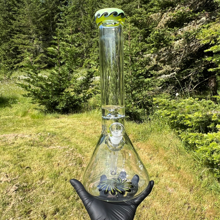 15" Swirl Beaker Bong Glass Pipe Mary Jane's Glass   