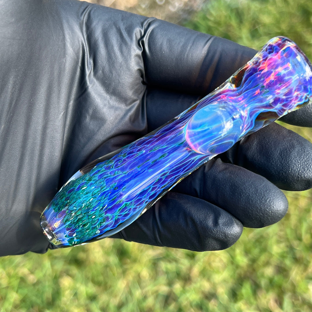 Purple Nebula Chillum Glass Pipe Tako Glass   