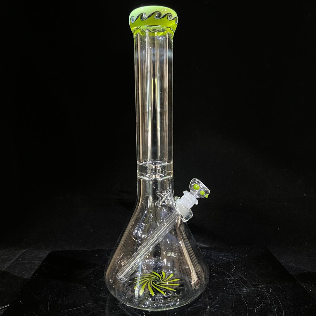 15" Swirl Beaker Bong Glass Pipe Mary Jane's Glass   