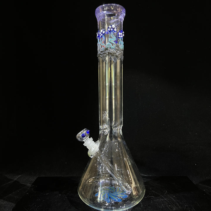 15" Mushroom Swirl Beaker Bong Glass Pipe Mary Jane's Glass   