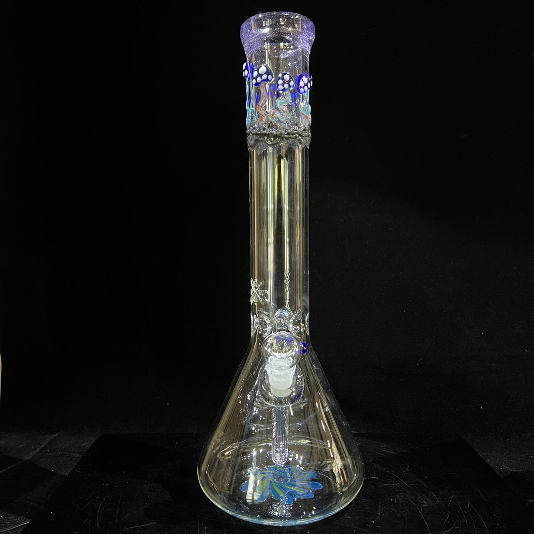 15" Mushroom Swirl Beaker Bong Glass Pipe Mary Jane's Glass   