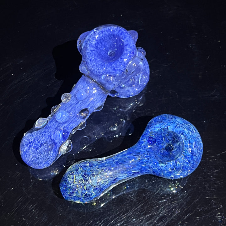 Blue Peanut Pipes + Sky Blue Marble Hammer Combo Glass Pipe TG   