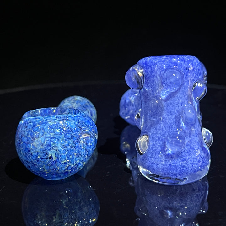 Blue Peanut Pipes + Sky Blue Marble Hammer Combo Glass Pipe TG   