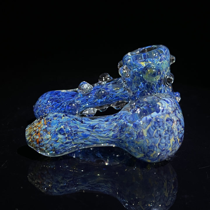 Blue Peanut Pipes + Ocean Blue Marble Hammer Combo Glass Pipe TG   