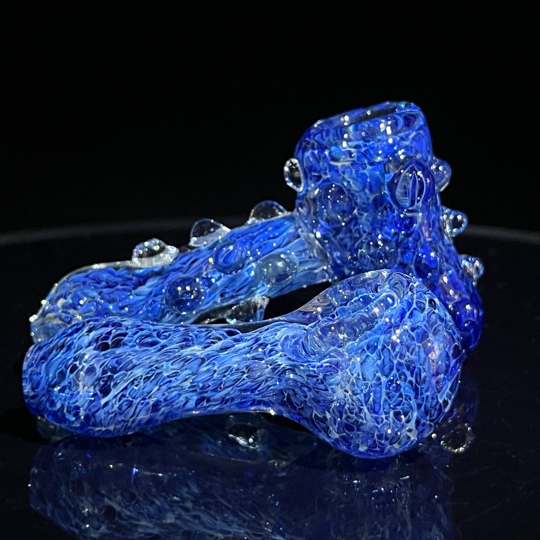 Blue Peanut Pipes + Ocean Blue Marble Hammer Combo Glass Pipe TG   