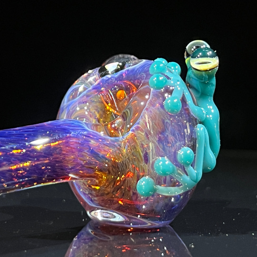 Purple Opal Frog Spoon Glass Pipe Beezy Glass