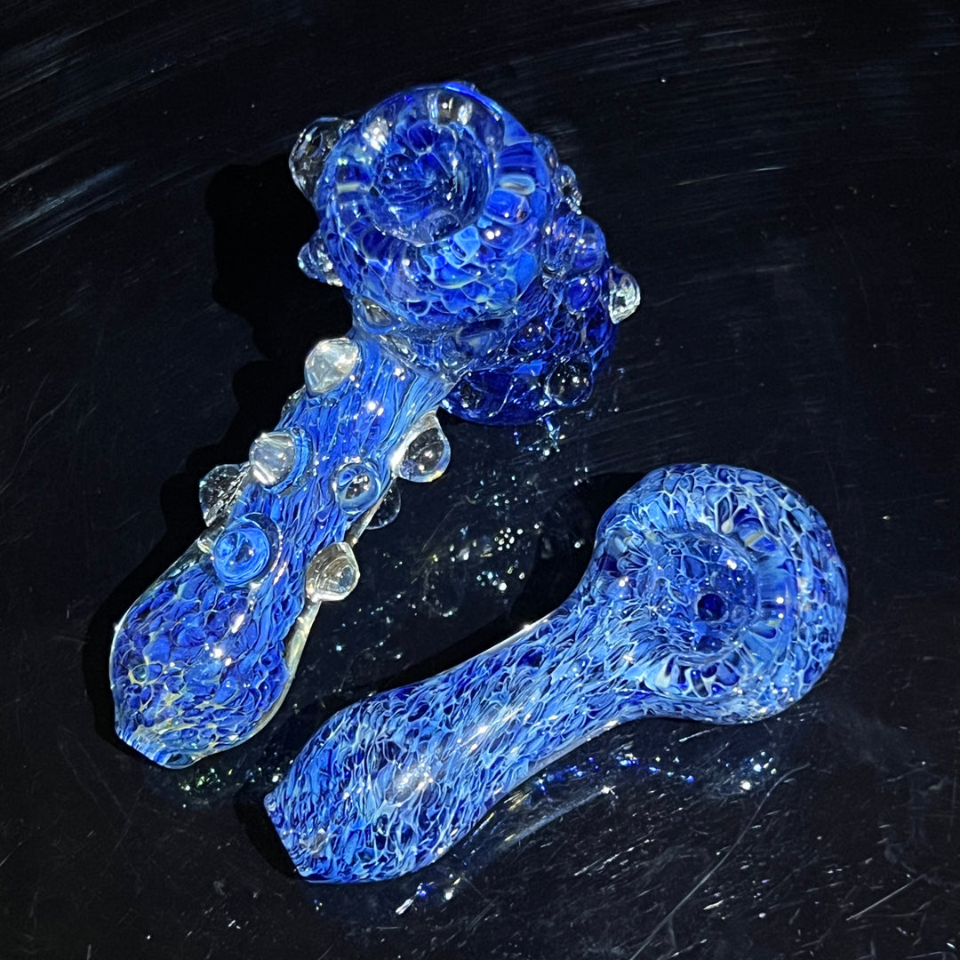 Blue Peanut Pipes + Ocean Blue Marble Hammer Combo Glass Pipe TG   