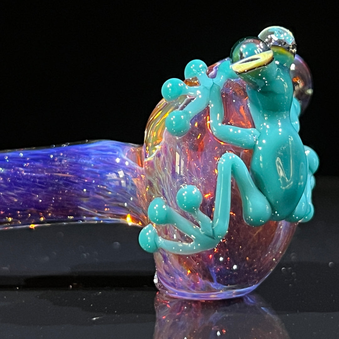 Purple Opal Frog Spoon Glass Pipe Beezy Glass