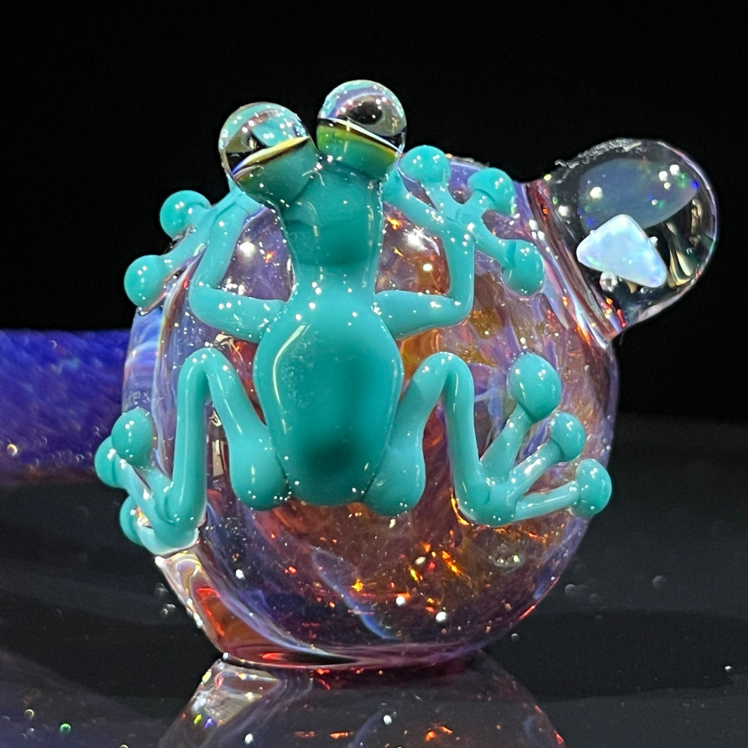 Purple Opal Frog Spoon Glass Pipe Beezy Glass