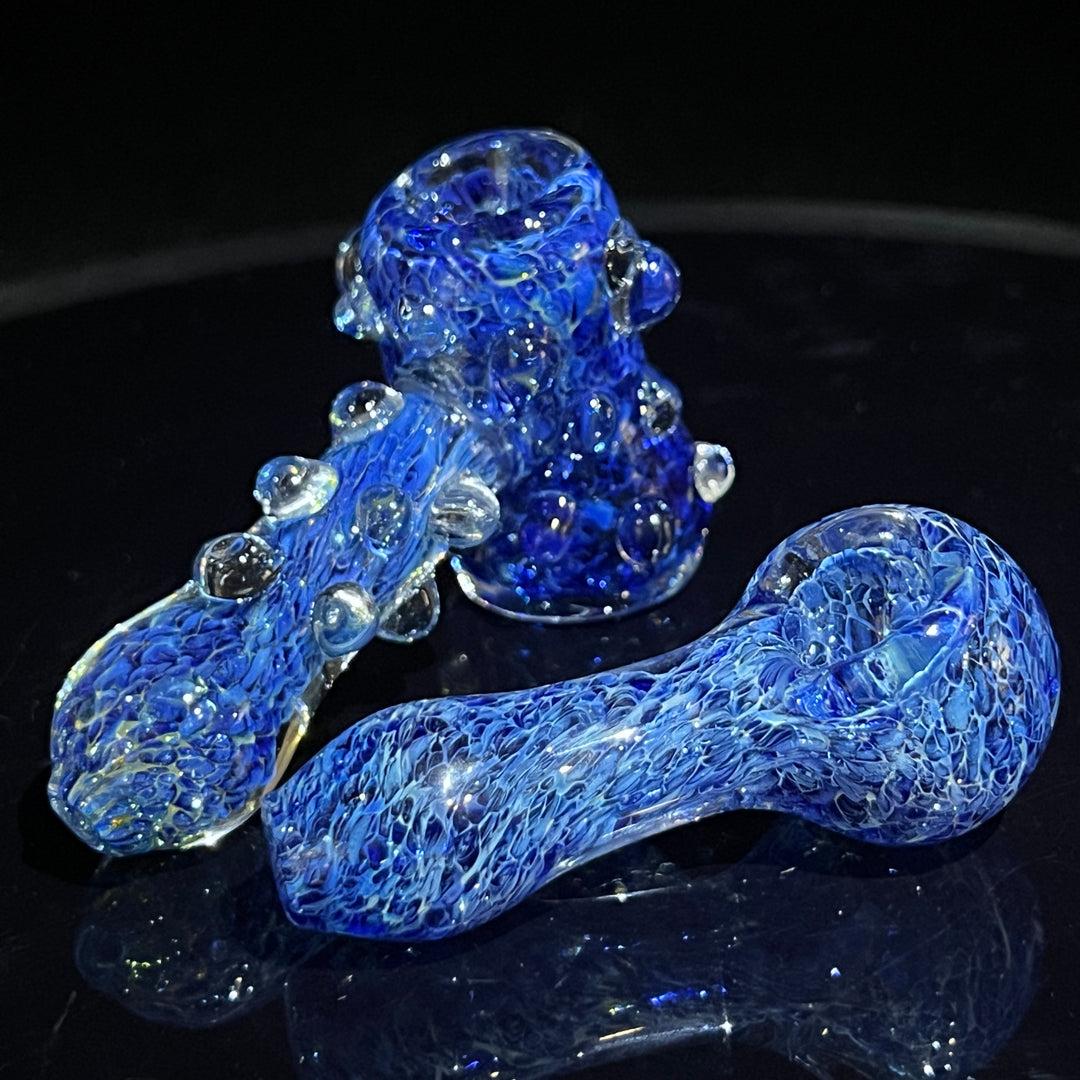 Blue Peanut Pipes + Ocean Blue Marble Hammer Combo Glass Pipe TG   