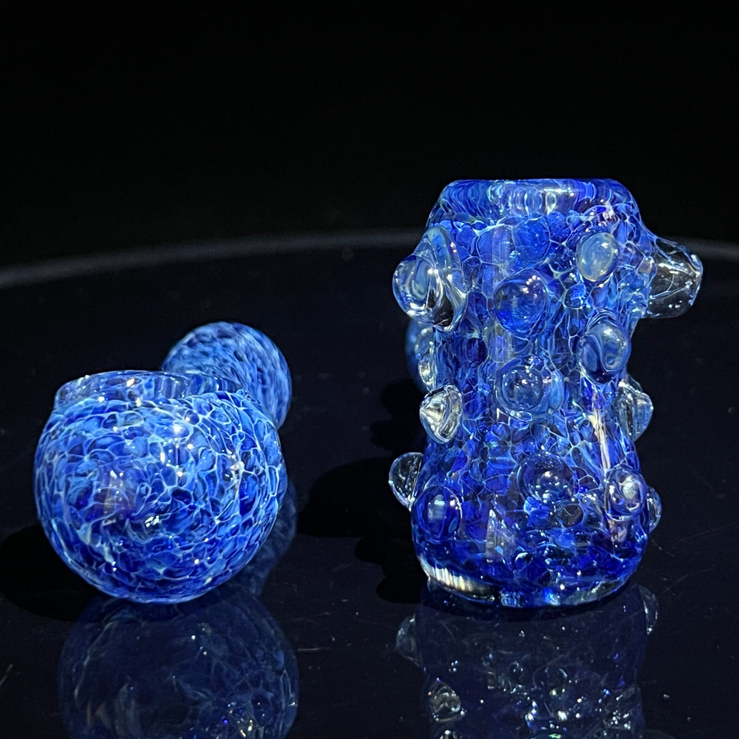 Blue Peanut Pipes + Ocean Blue Marble Hammer Combo Glass Pipe TG   