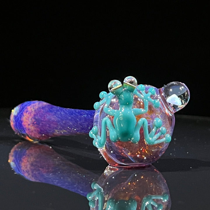 Purple Opal Frog Spoon Glass Pipe Beezy Glass