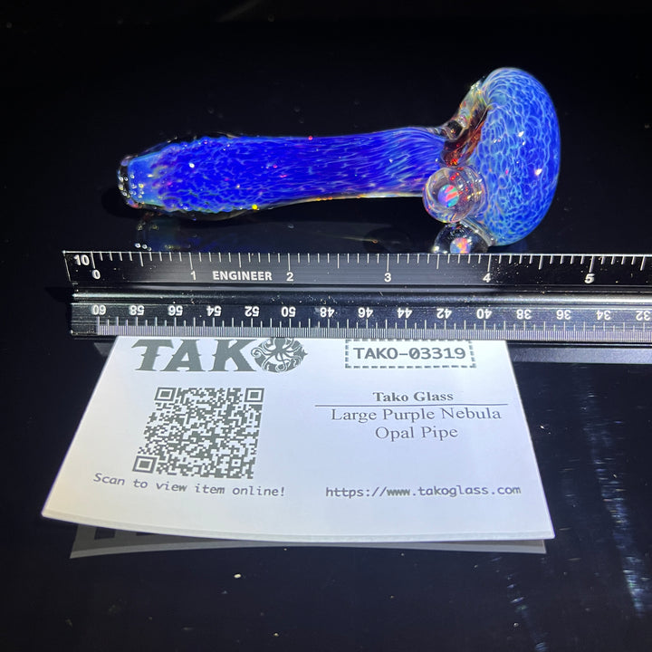 Large Purple Nebula Opal Pipe Glass Pipe Tako Glass   