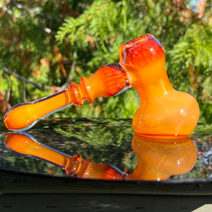 Honey Honeycomb Bubbler Glass Pipe TG   