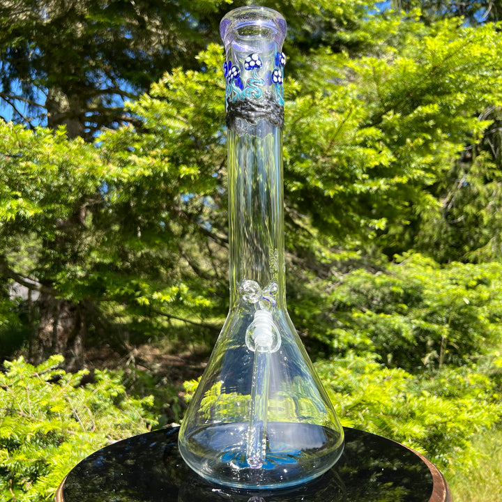 15" Mushroom Swirl Beaker Bong Glass Pipe Mary Jane's Glass   