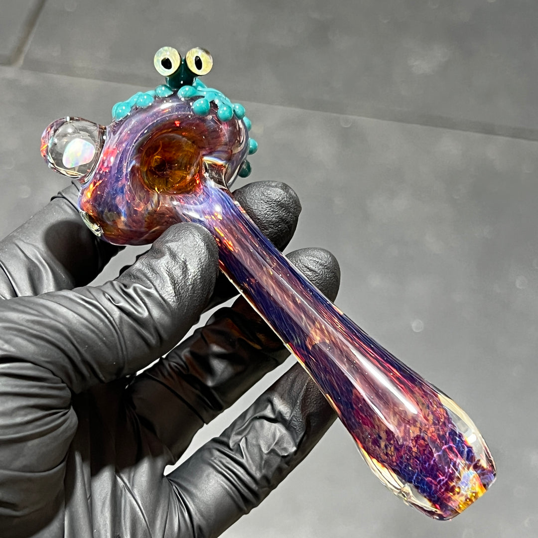 Purple Opal Frog Spoon Glass Pipe Beezy Glass