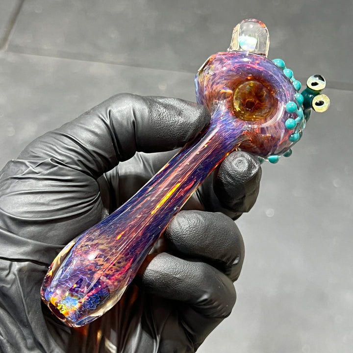 Purple Opal Frog Spoon Glass Pipe Beezy Glass