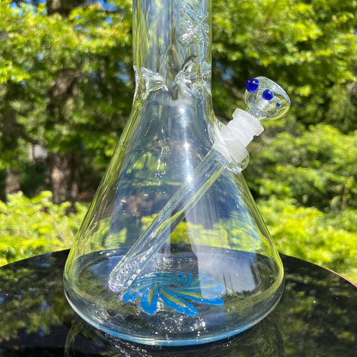 15" Mushroom Swirl Beaker Bong Glass Pipe Mary Jane's Glass   