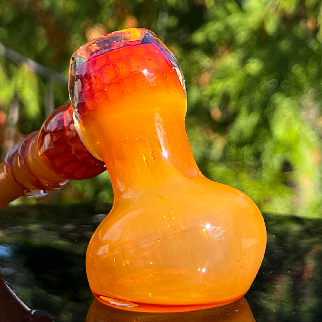 Honey Honeycomb Bubbler Glass Pipe TG   