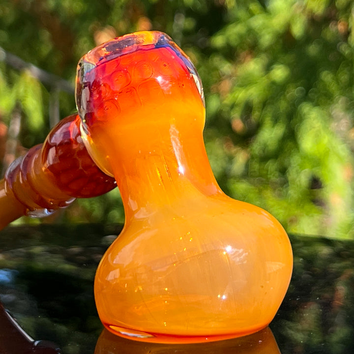 Honey Honeycomb Bubbler Glass Pipe TG   