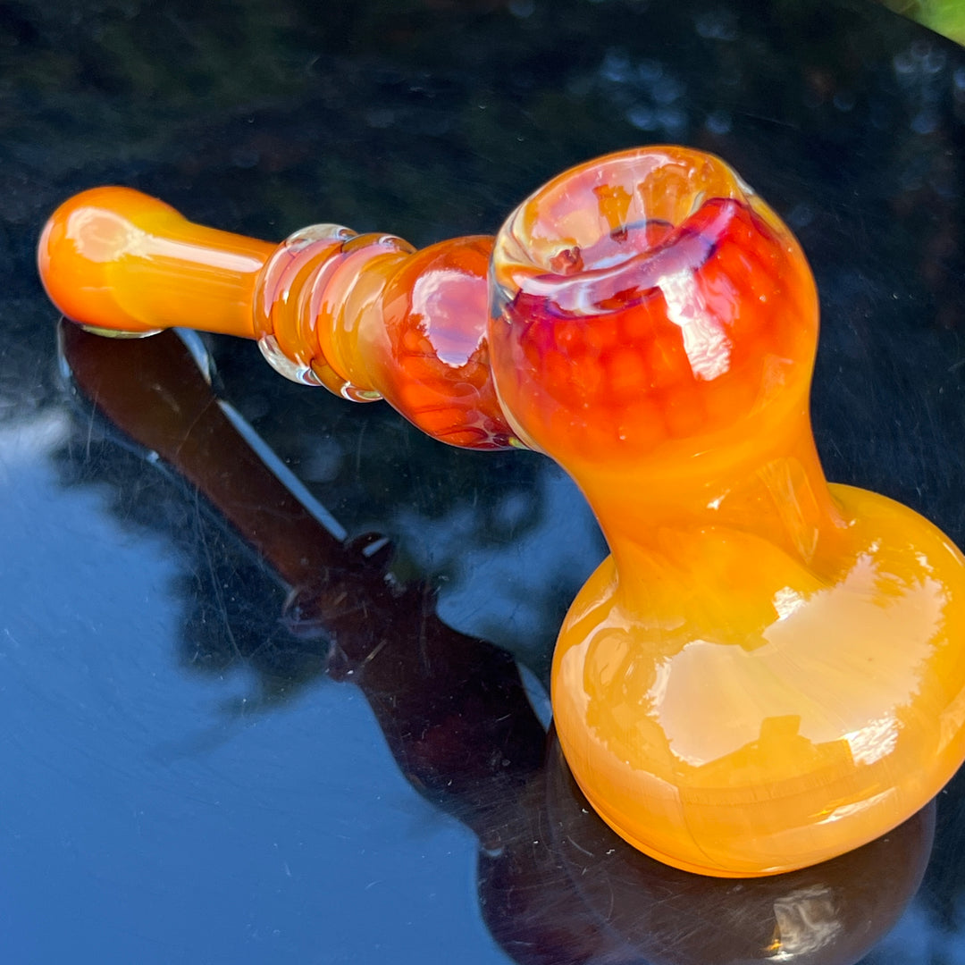 Honey Honeycomb Bubbler Glass Pipe TG   